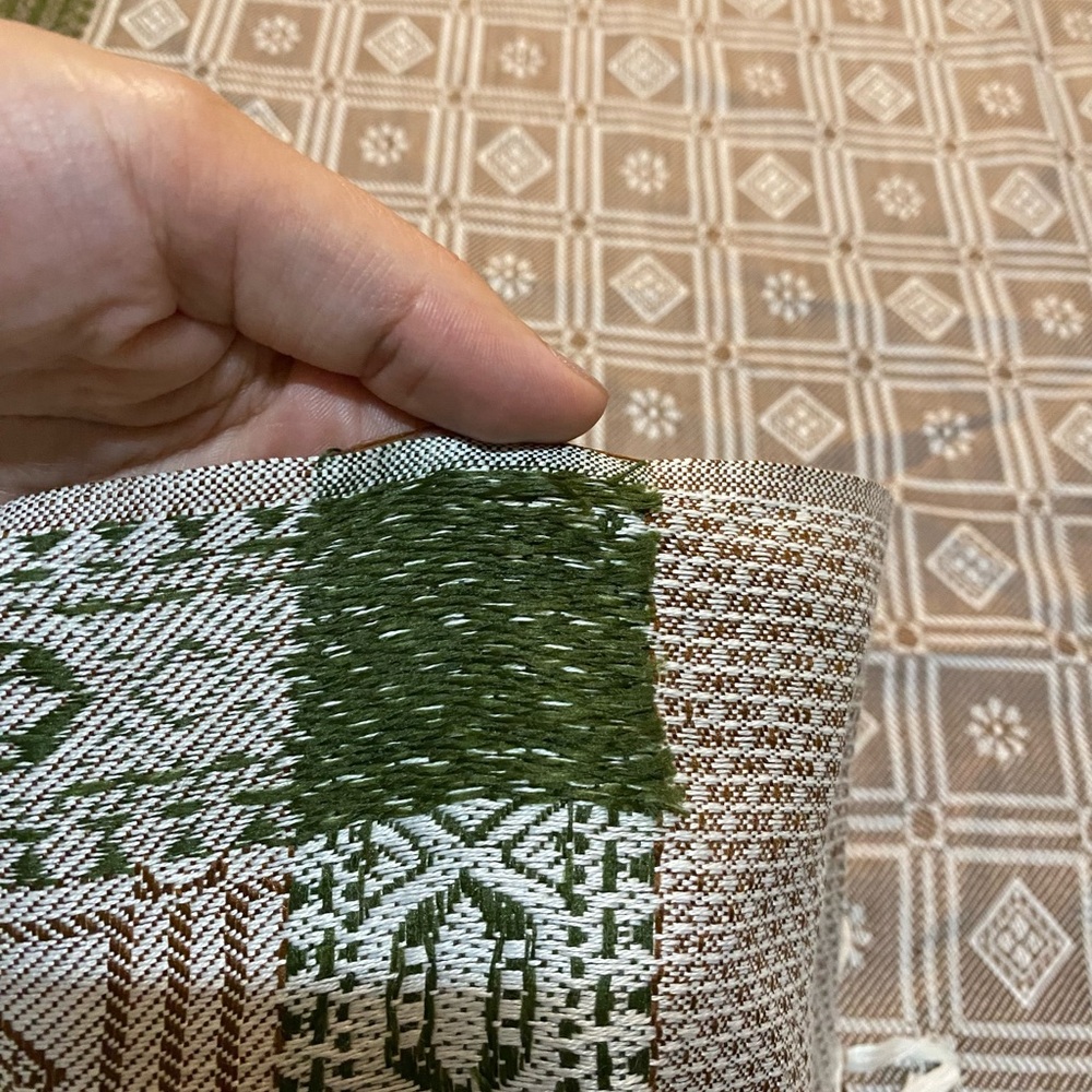 Rectangular Brown Patterned Table Runnner - Picture 9 of 9